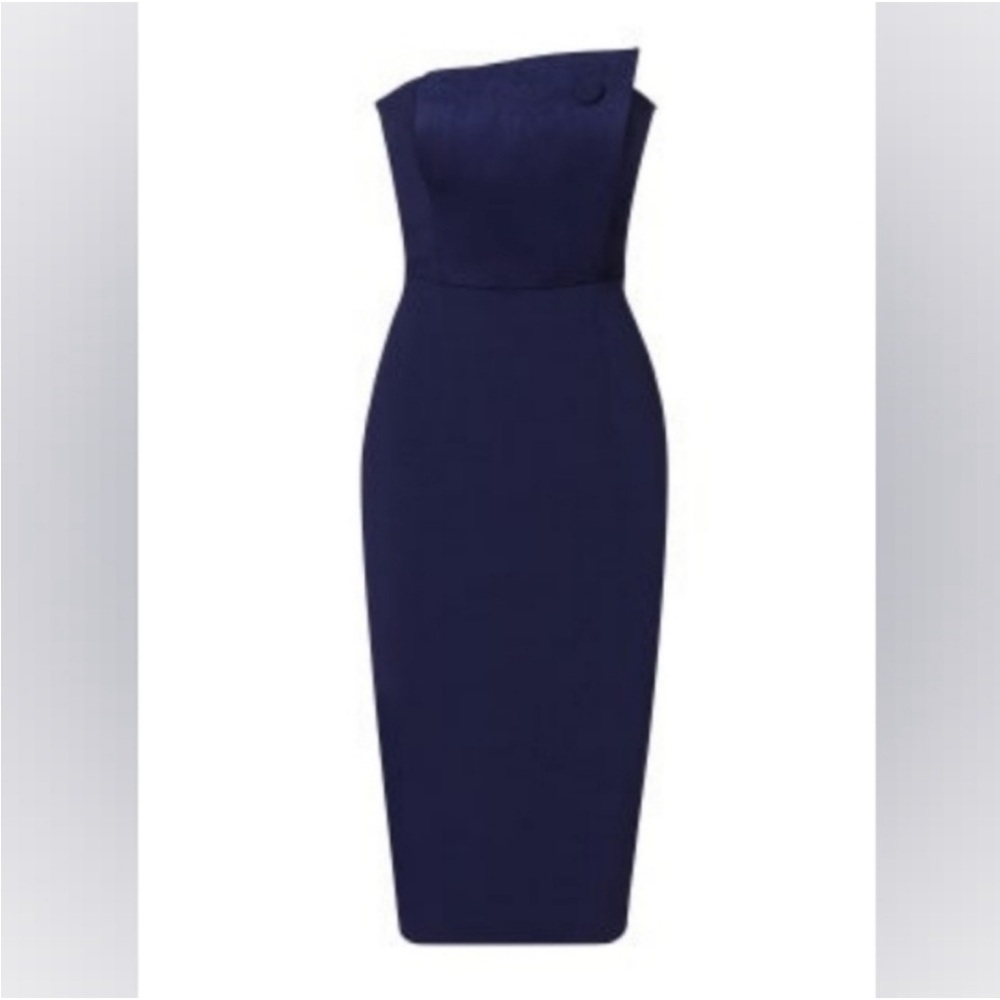 MISHA COLLECTION Navy Midi Dress